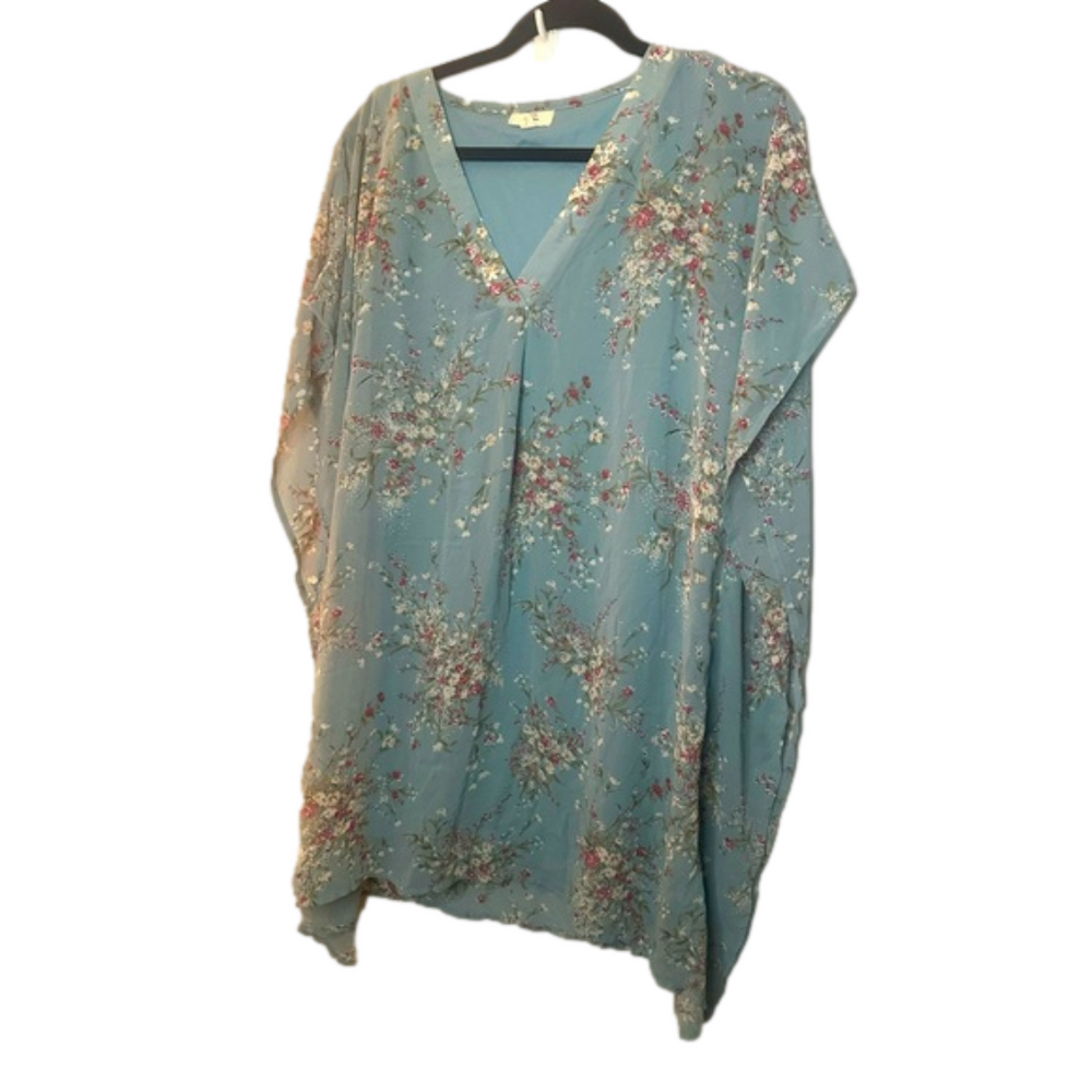 Light blue Floral Tunic by Entro size small